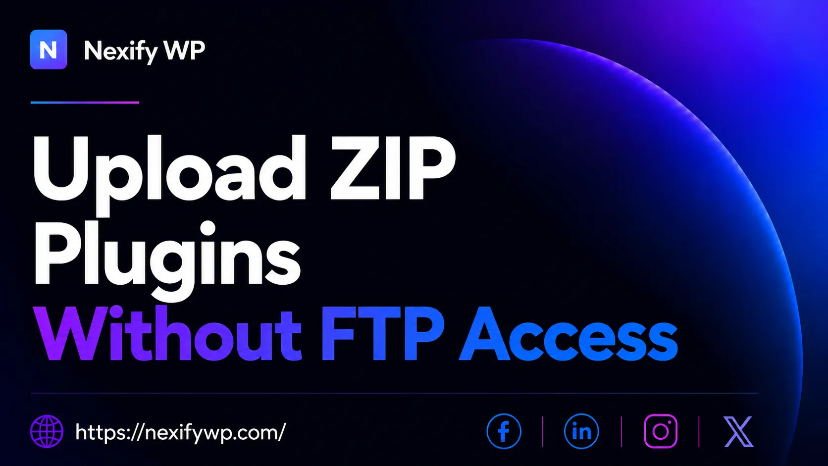 Upload ZIP Plugins Without FTP Access